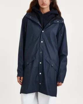 Rains   Rain Coat Long Navy 